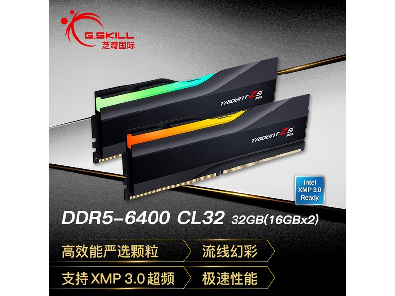芝奇 幻锋戟 Trident Z5 RGB DDR5 6400 32G(16G×2)